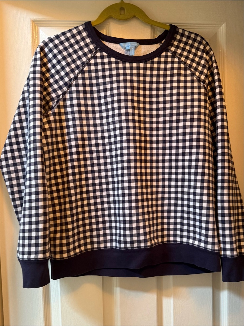 DRAPER JAMES Natalie Sweatshirt Gingham-Large
